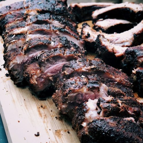 Asado argentino recién cortado, pack Locro y Asado