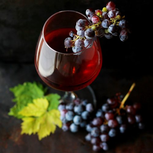 Copa de vino tinto de guarda con uvas, pack Alfa Crux